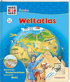 Hardcover WAS IST WAS Junior Weltatlas für Kinder: Spannendes Endeckerwissen rund um die Welt! Welche Kontinente gibt es? Wo liegt Afrika? Wo liegt der höchste Berg der Welt? Book