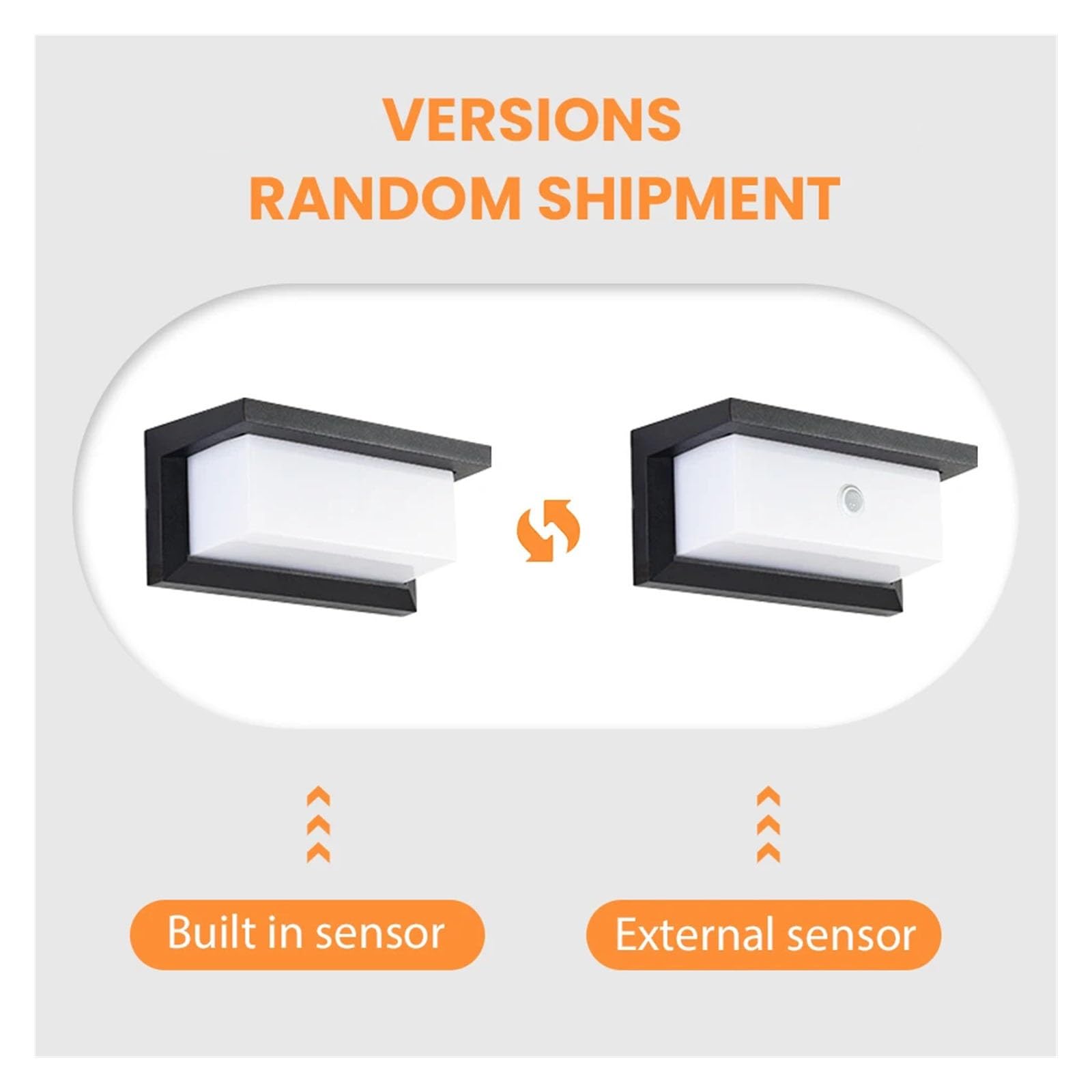 Lampa ścienna LED z czujnikiem ruchu 6W 16W AC85-265V Zimna biel Ciepła IP66 Wodoodporna do ganku, ogrodu(E1 Radar sensor,Cold White)