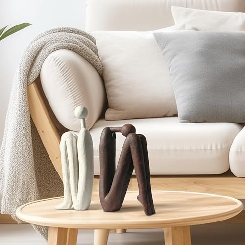 Miniatura 2 de Sujetalibros decorativos para libros pesados, soportes para libros de estatua de pensador para estantes y escritorio de oficina, decoración