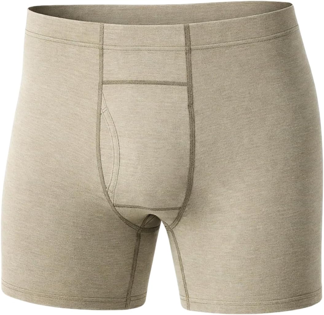 Merino Protect Merino Wool Underwear Men Odor Resistant Boxer Briefs Moisture Wicking Shorts for Long Hiking Flights