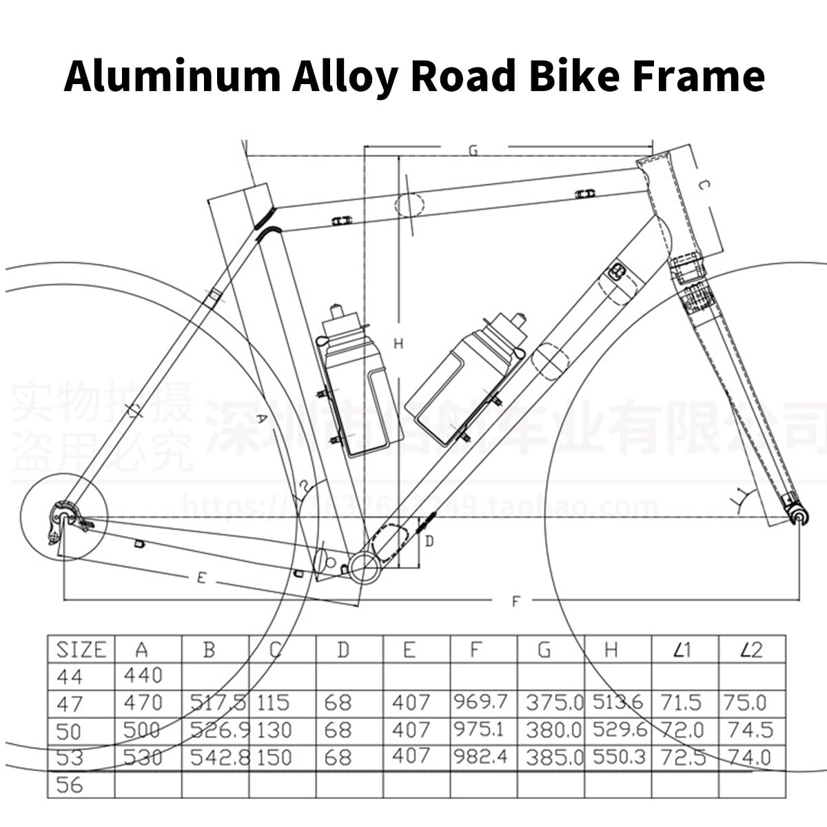 BSFHQS Bike Frameset 700C Road Bike Frame Quick Release Frame 100/130MM Aluminum Alloy Bike Frame 47cm 50cm 53cm C Brake/Rim Brake Frame Semi-Internal Routing(Silver Grey,53cm)