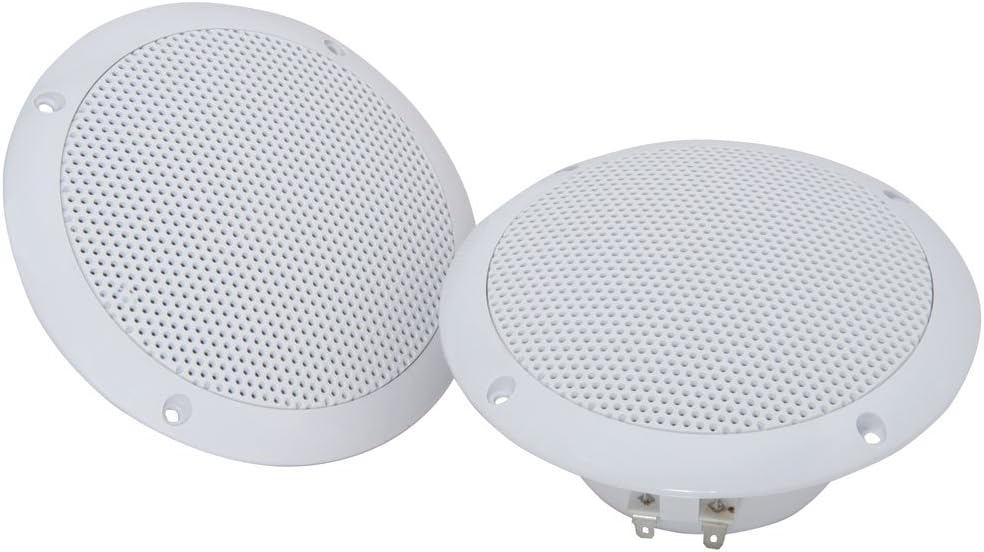 Water Resistant 5″ Speakers | White | 80W Max | 8 Ohms Water Resistant 5″ Speakers | White | 80W Max | 8 Ohms