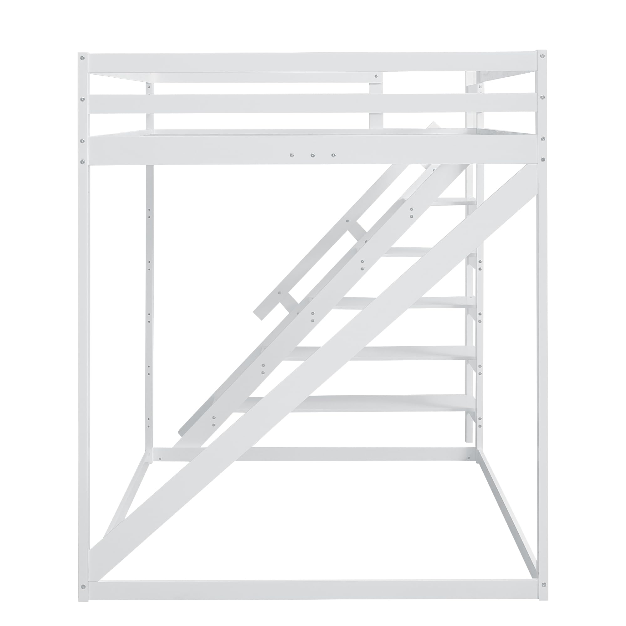 REXO Hoogslaper 90 x 200 cm, veiligheids-opbergladder, bedframe van
