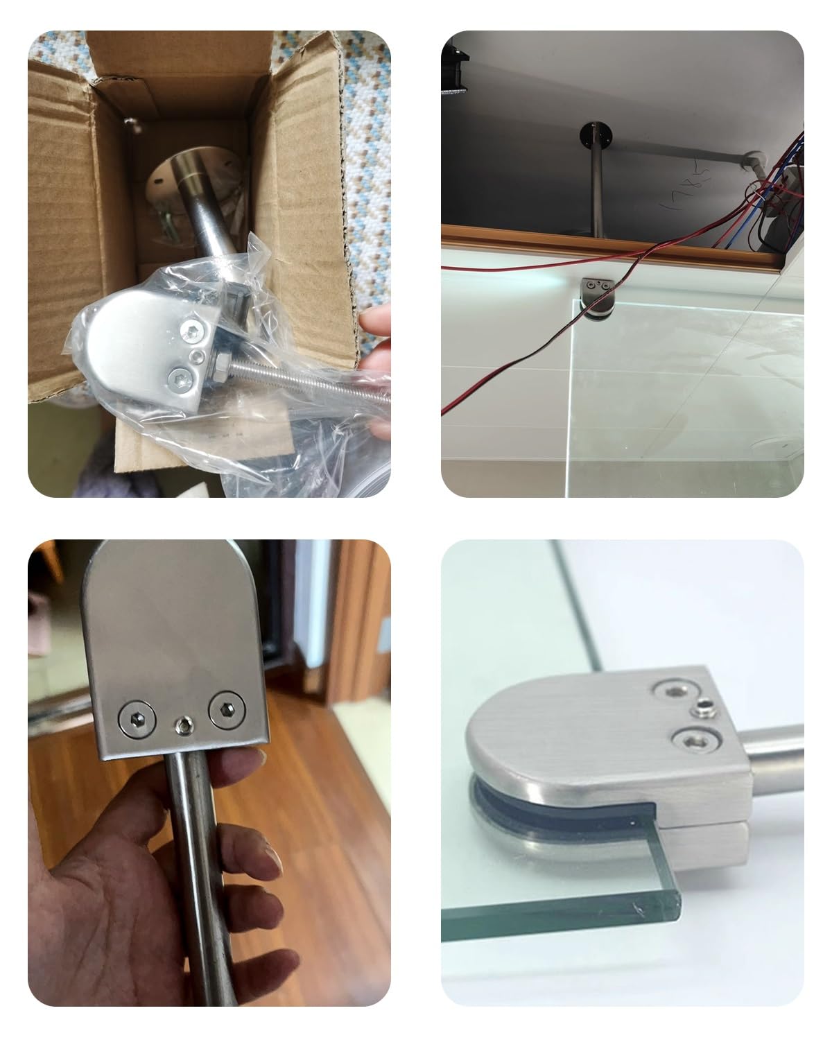 Estabilizador de Ducha Brazo de Soporte Telescópico para Mampara de Ducha, Barra Vitrificada.