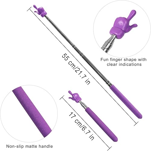 Miniatura 2 de Puntero telescópico para profesores, mini punteros de mano, puntero de dedo para aula y presentación para maestros de escuela primaria (4 piezas)