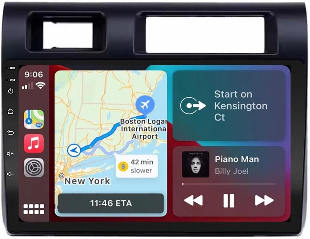 9-calowy Android 15 Car Stereo, 8-rdzeniowy 4G 64G bezprzewodowy CarPlay Android Auto GPS odtwarzacz multimedialny jednostka główna do T-oyota Land Cruiser 2007-2020