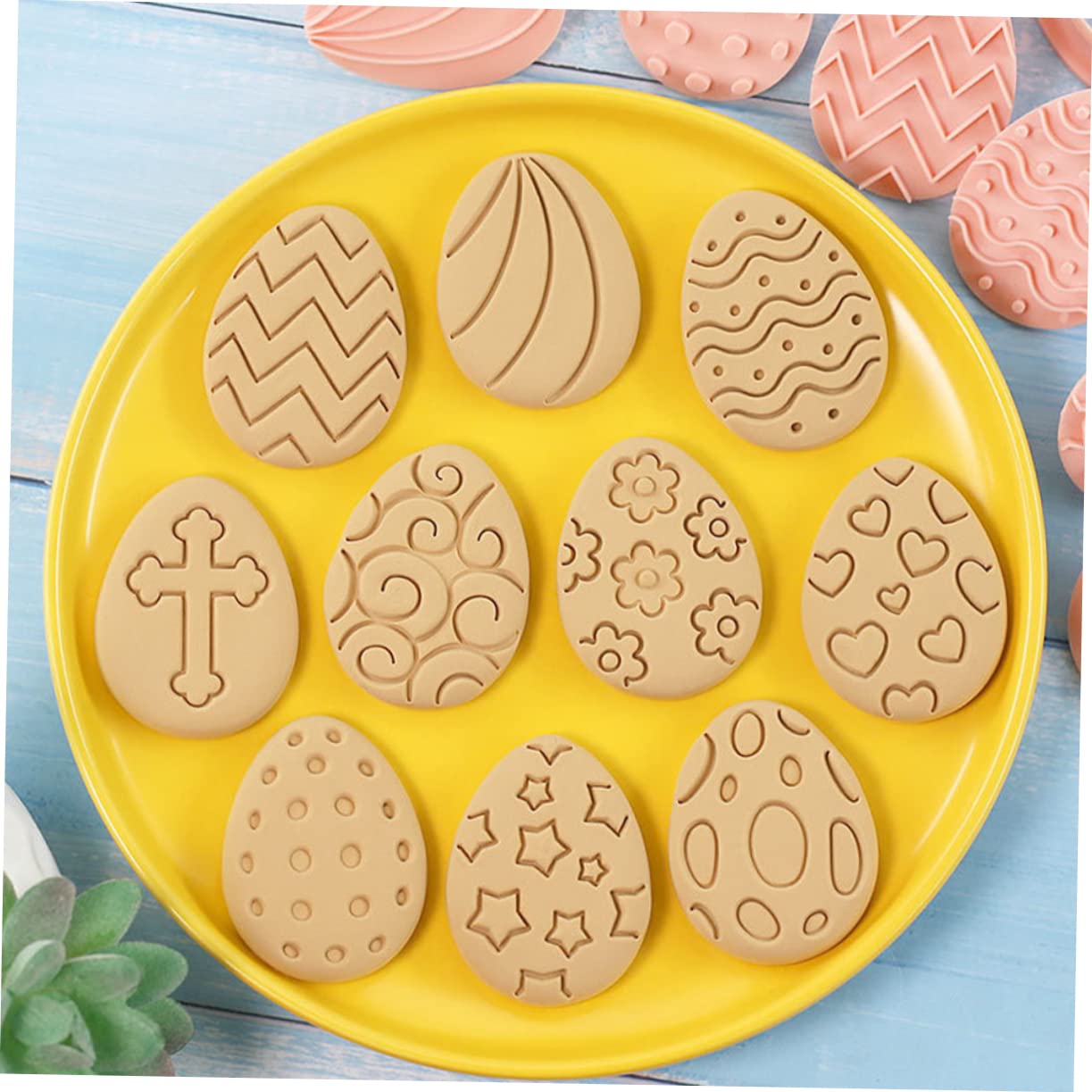 OUNONA 50 Pcs Moldes Para Galletas De Pascua Moldes De Fondant De Pascua Molde De Galletas De Plastico Herramienta Para Hornear Pascua Animal Caja De Pastel Páginas