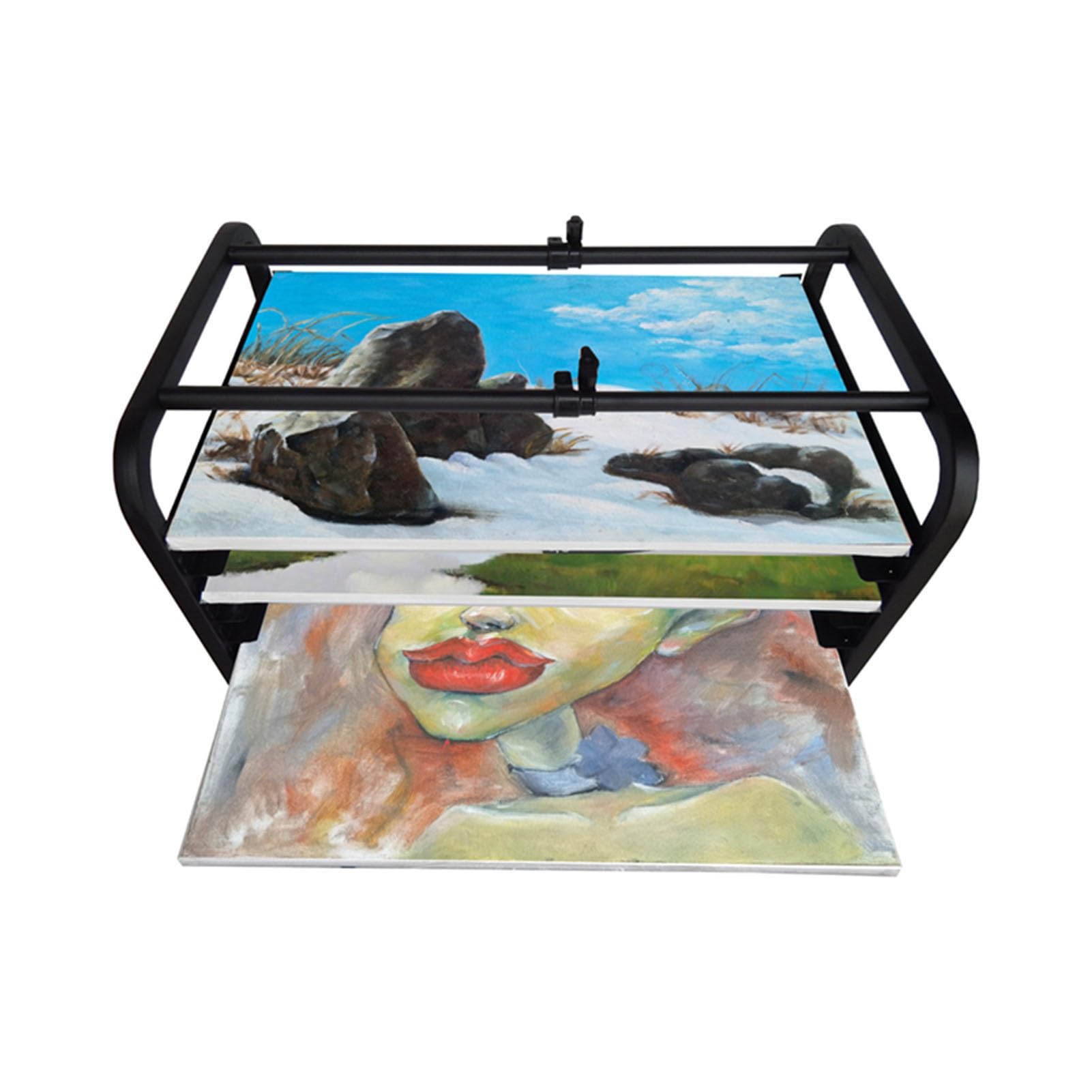 Tube De Stockage Télescopique Portable Pour Œuvres D'Art, Affiches Et Dessins - Noir