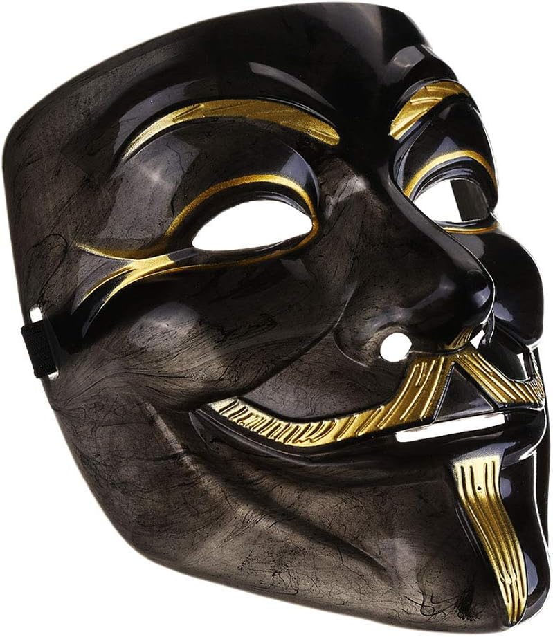 IDOXE Black V Mask mask White Guy Halloween Party Masker Dress Fancy Cosplay