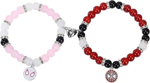 SacXand Matching Bracelets for Couples Kitty Friendship braclets for best friends bf and gf Halloween Christmas Jewelry Gifts for Women Men Girls