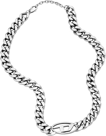 アクセサリー diesel necklace Diesel All-Gender Stainless Steel Chain Necklace, One Size