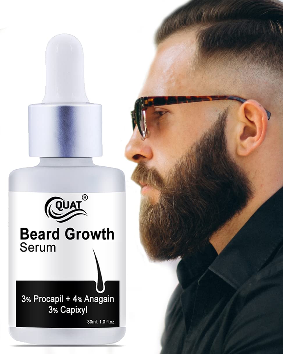 Quat Beard hair Growth Serum for Men, with 3% Procapil+4% Anagain+3% Capixyl - 30ml-picture-47