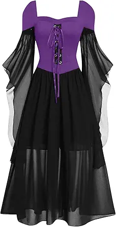 OIOLOYJM Witch Costume Women Sexy Plus Size Renaissance Vampire Gothic Halloween Costumes Woman 2025 Clothes Dresses