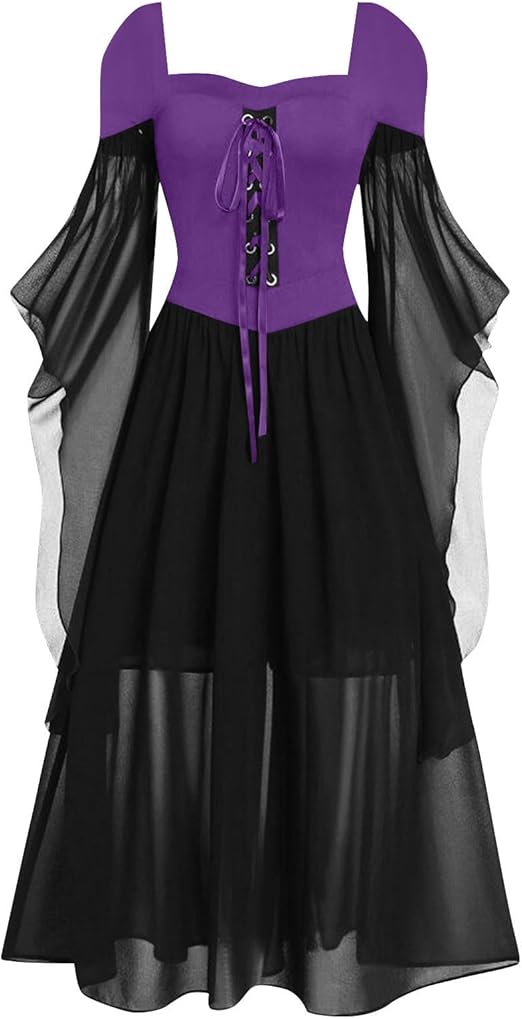 OIOLOYJM Witch Costume Women Sexy Plus Size Renaissance Vampire Gothic Halloween Costumes Woman 2025 Clothes Dresses