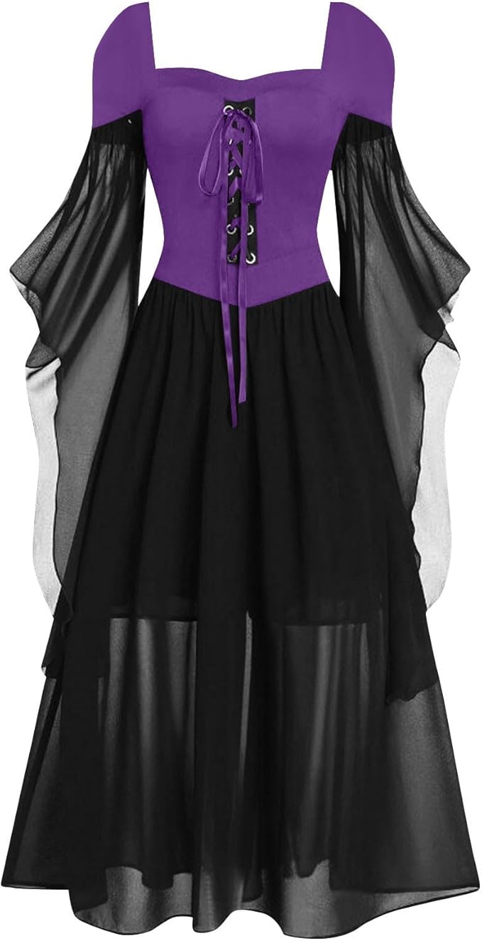 OIOLOYJM Witch Costume Women Sexy Plus Size Renaissance Vampire Gothic Halloween Costumes Woman 2025 Clothes Dresses