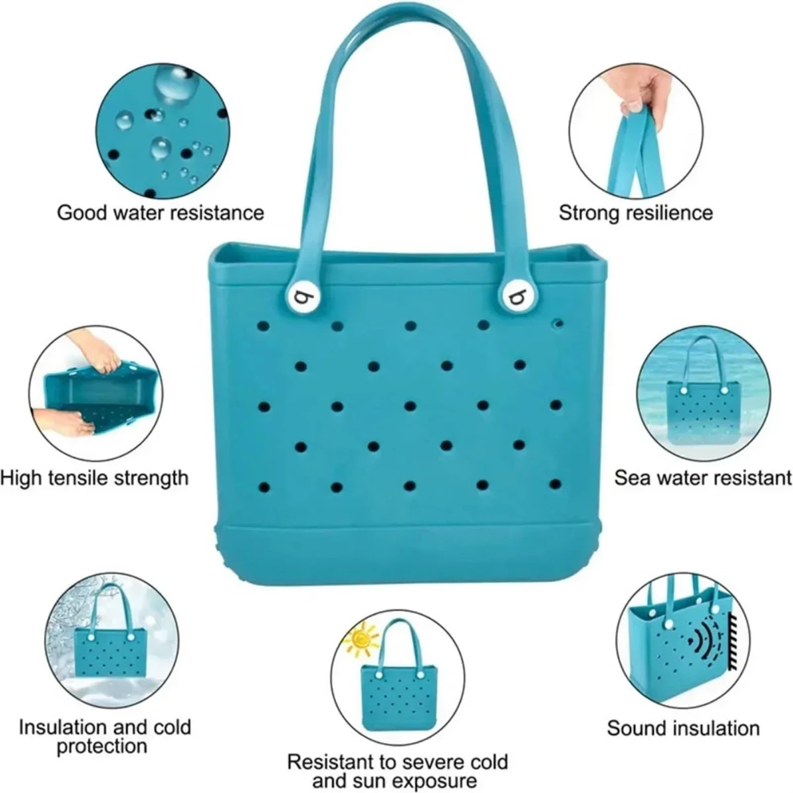 Borsa Mare,Borse Mare Borsa da spiaggia impermeabile grande tote borsa a tracolla borsa da donna grande capacità borsa da viaggio moda donna tote da spiaggia borsa Bogg