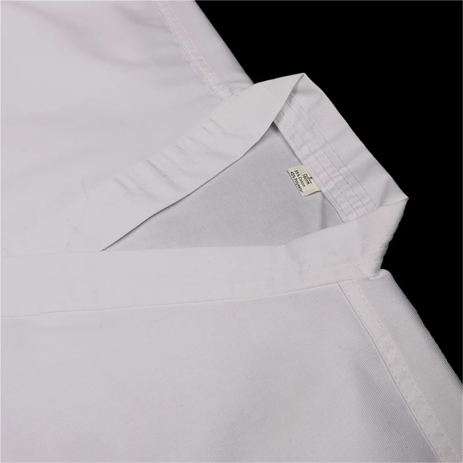 Uniforme de Karate de Cuello Blanco for Adultos y niños, Ropa de Tela Transpirable de Taekwondo, Conjuntos de Kimono Dobok para Formación, Rendimiento(L 160)