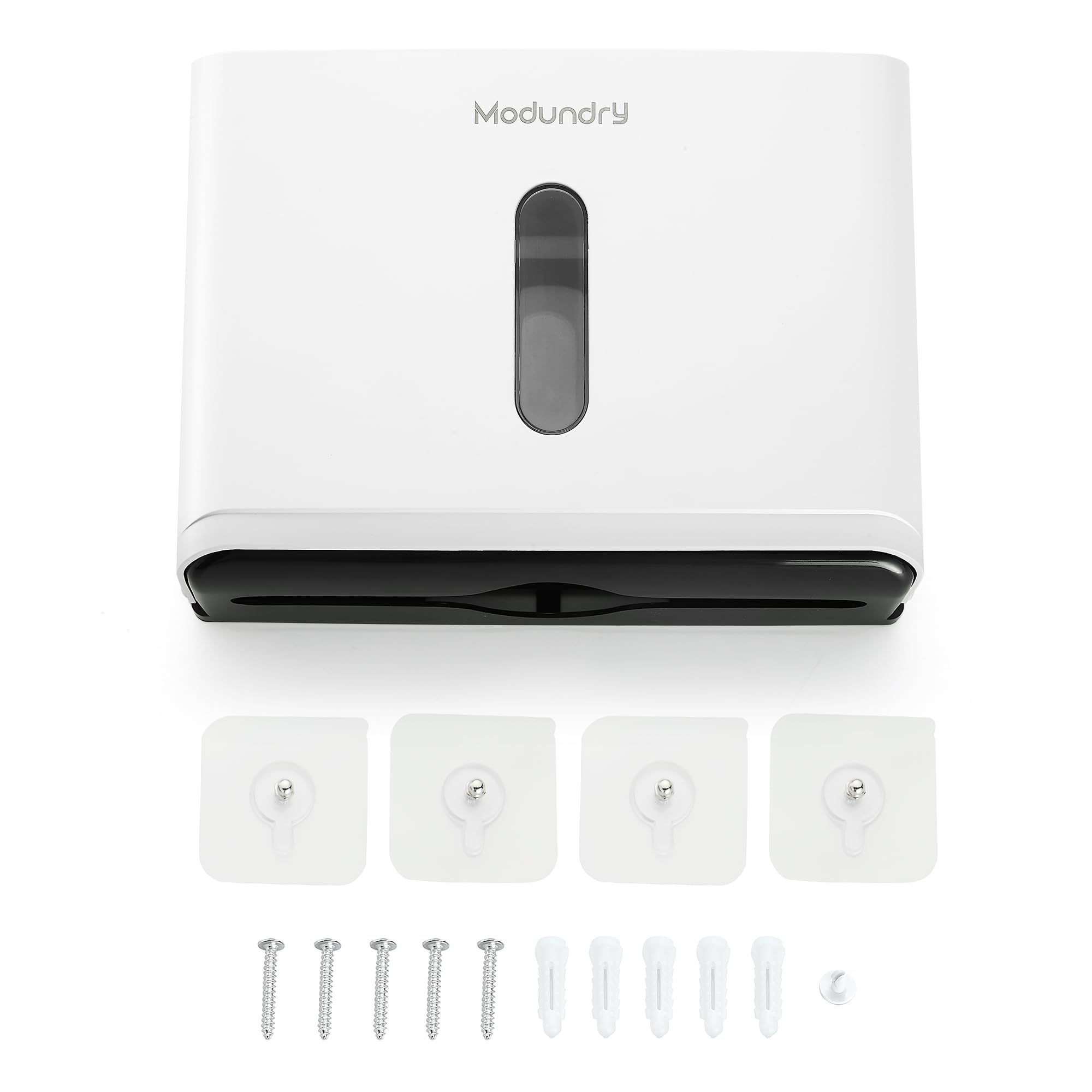Dispenser Carta Asciugamani a Parete, Dispenser Salviette Bagno da Muro, Commerciale Bagno Cucina,Può Contenere Fino A 200 Fogli, Bianco