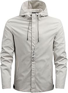 XIUH Unisex Breathable Lightweight Windbreaker Sport Quick-Drying Wind Jacket Men's Softshell Jacket Lightweight Outdoor Tops Windbreaker Men's Waterproof Gift for Father's Day