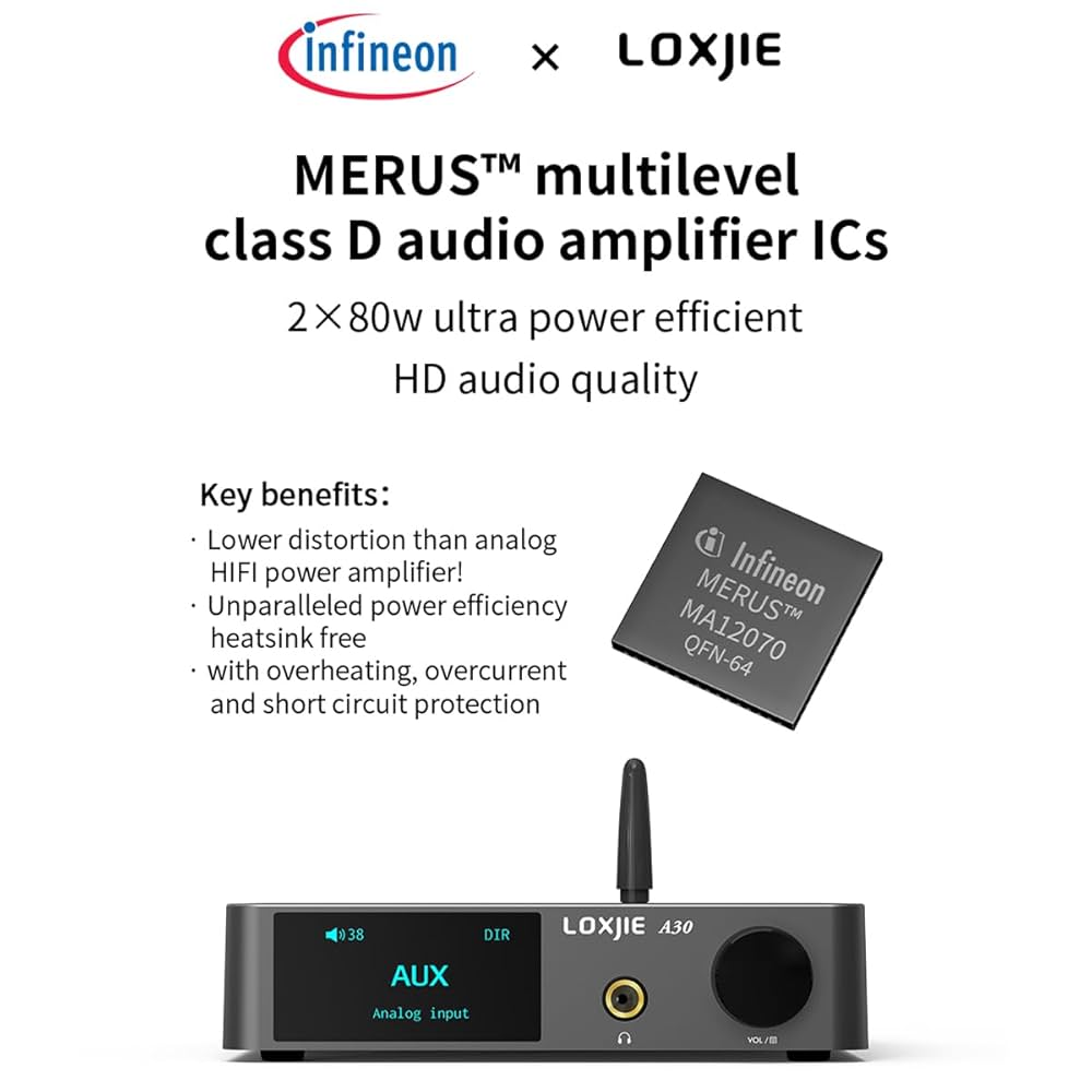 LOXJIE A30 DAC デジタルアンプ Amazon.co.jp: LOJIE A30 Desktop Stereo H Power Amplifier