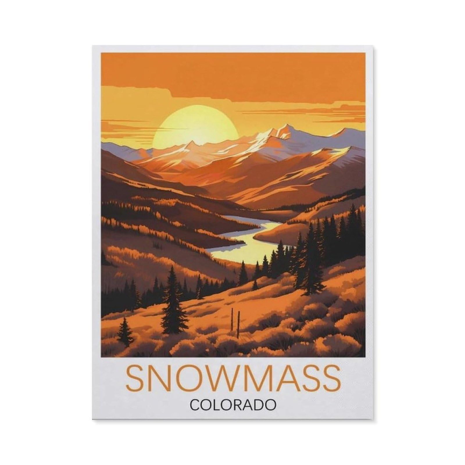 BEAYODKP Full Diamond 5D DIY Diamond Painting，Snowmass California