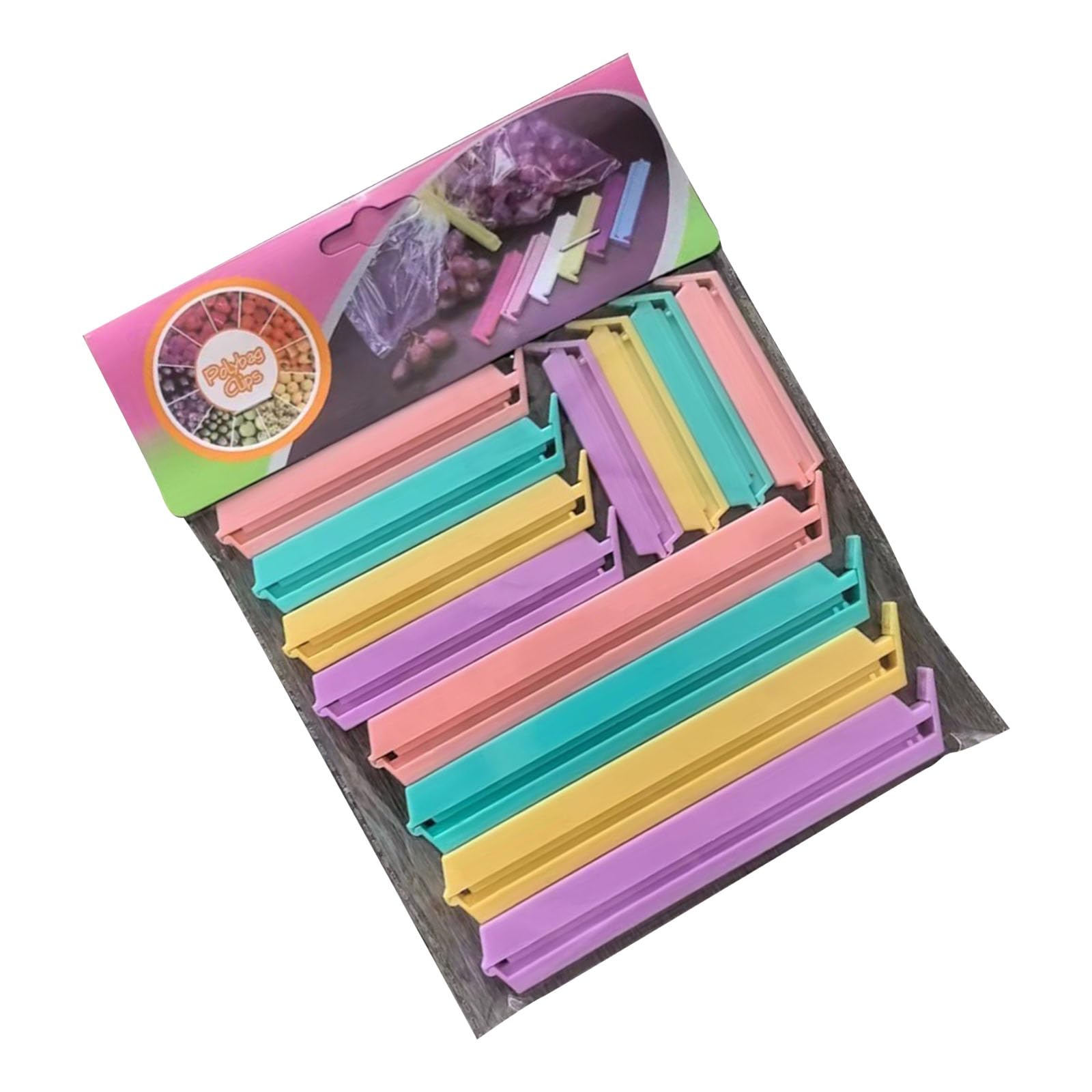 YROHGKPN Multiple Size Kitchens Pantries Organizers Clip 12/16 Piece Set Thick Bag for Chip Nut Cereal Resealable PP Kitchens