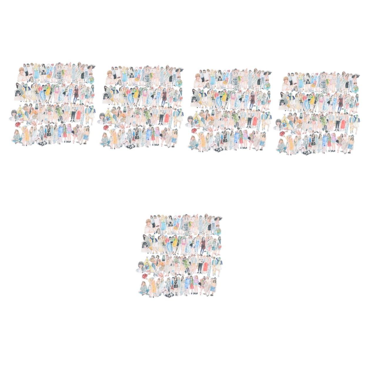 1080piezas Stickers De Scrapbooking De Personajes Pegatinas Decorativas Para Diario Material De Manualidades y Journaling Accesorios Aesthetic Para Álbumes y Calendarios