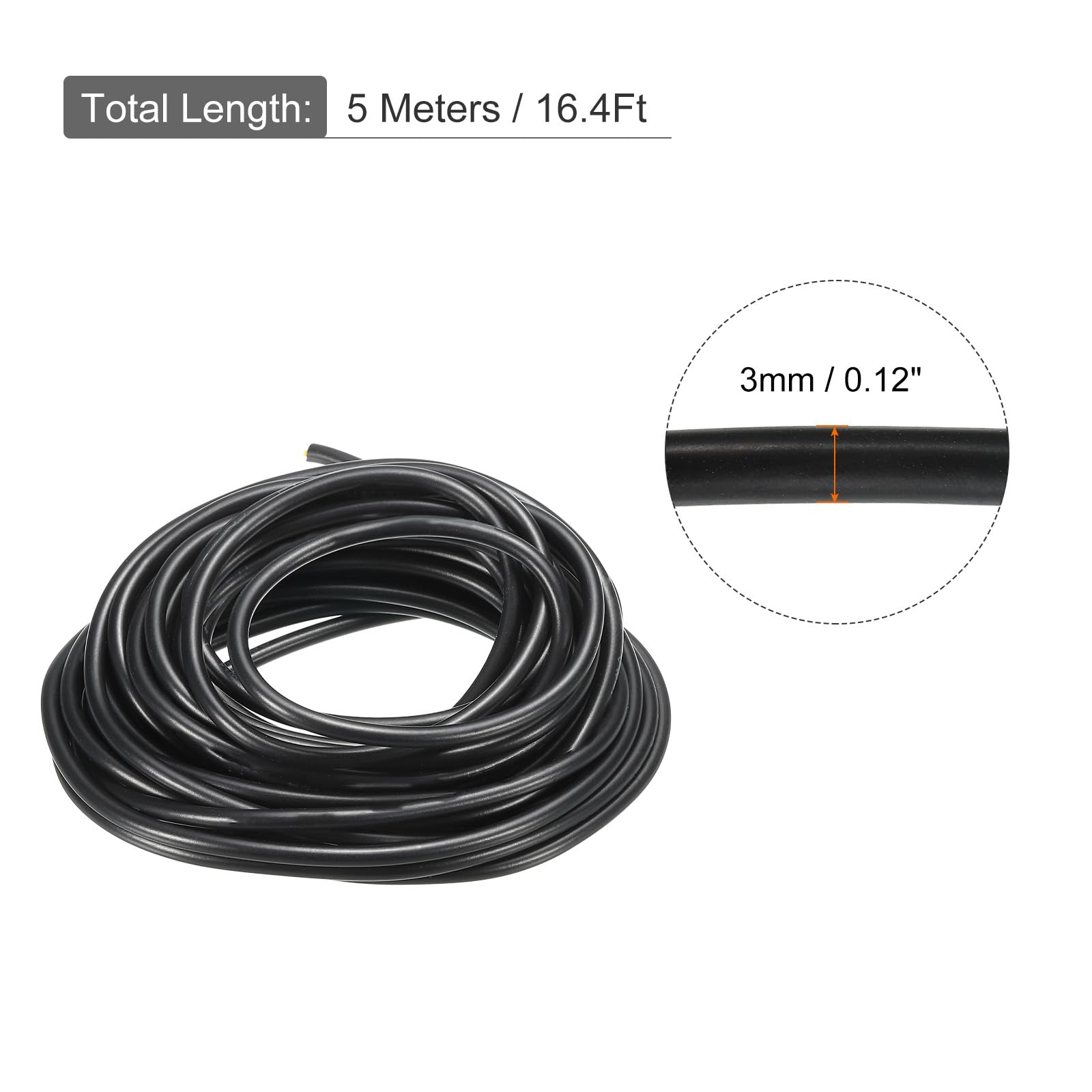 QUARKZMAN 26AWG kabel elektryczny 3 przewody LED oświetlenie kabel ocynkowany miedziany 5m niskie napięcie obudowa PVC elastyczny przedłużacz czarny do taśm LED lamp oświetleniowych