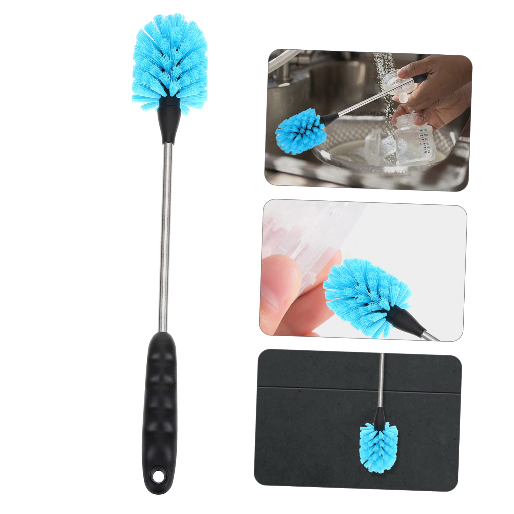 Toyvian 4piezas Cepillo De Limpieza para Biberones De Larga Duración Cepillo Multiusos Mango para Garrafas y Botellas De Agua para Uso Diario y Viaje