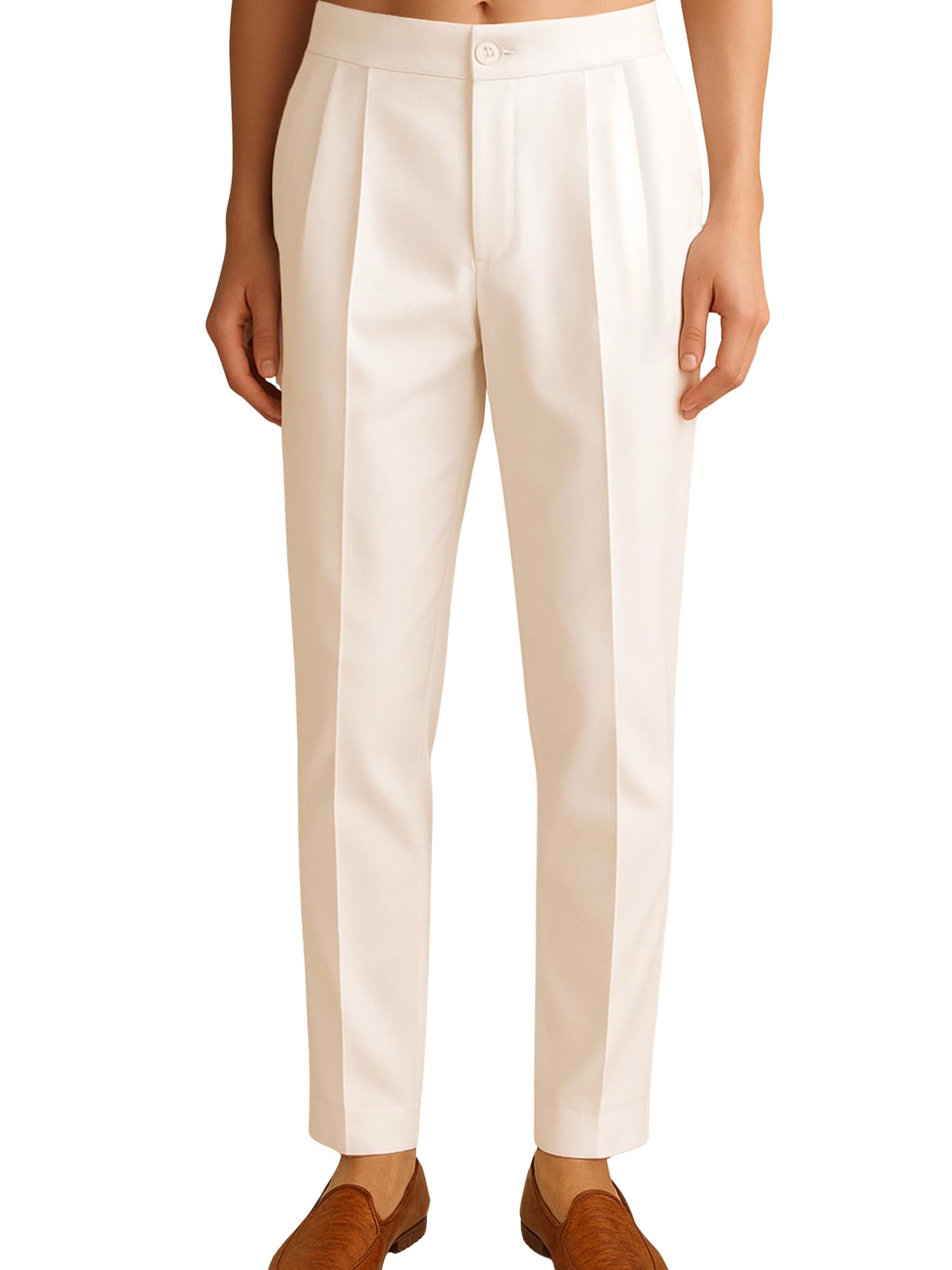 Men’s Casual Regular Trousers | Solid Traditional Trouser for Kurta | Festive, Wedding