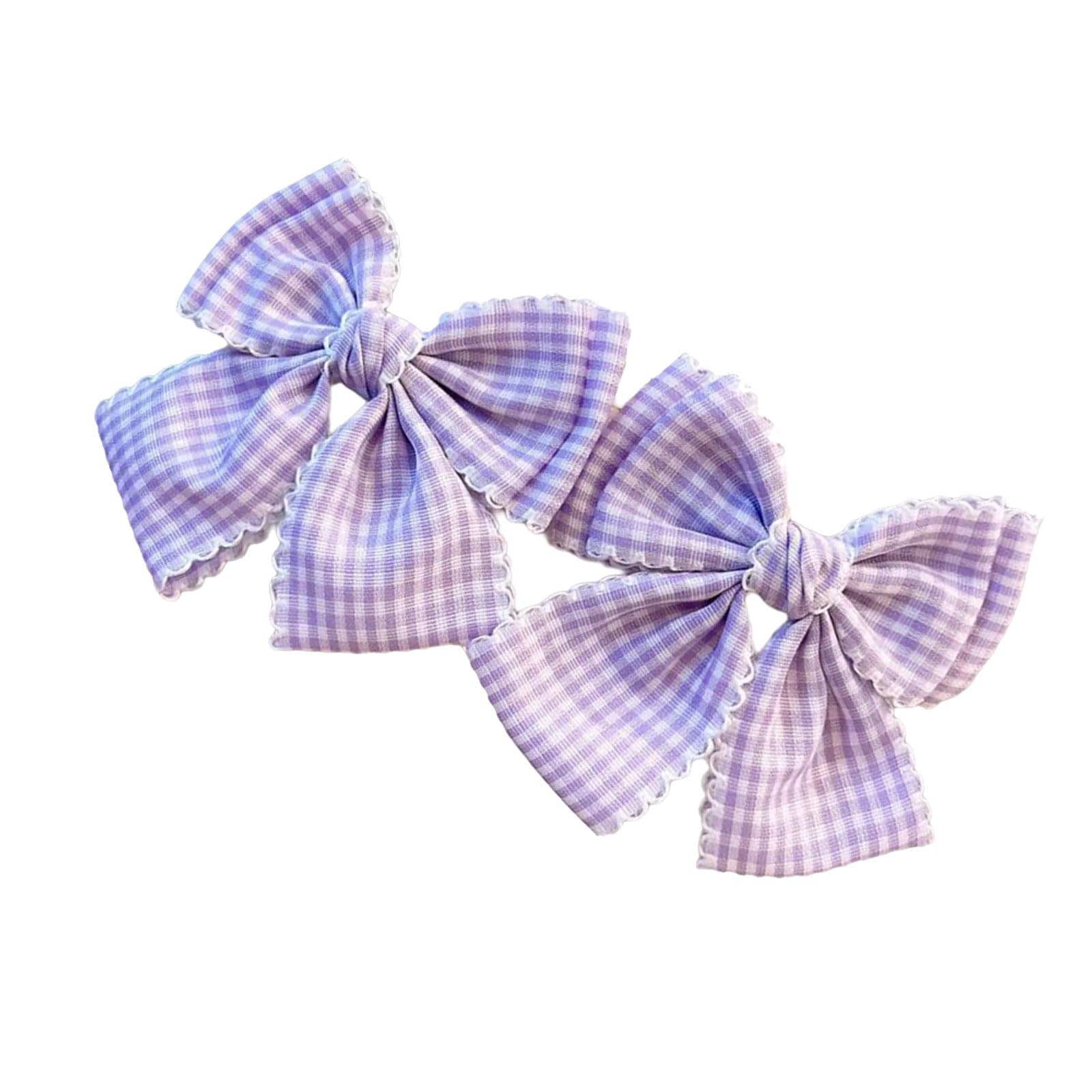 MICFENY Tartan Hair For Girls Gentle Hold Fabric Hairpins Childrens Hair Ornaments For Daily Use