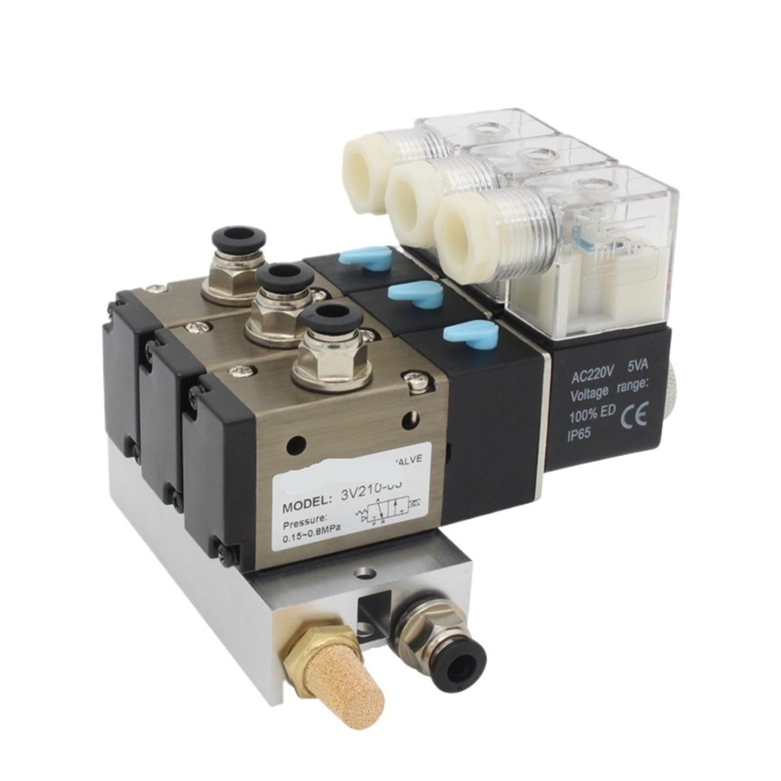 Bloc d'électrovanne 3V110-06-NC normalement fermé collecteur 3 ports
