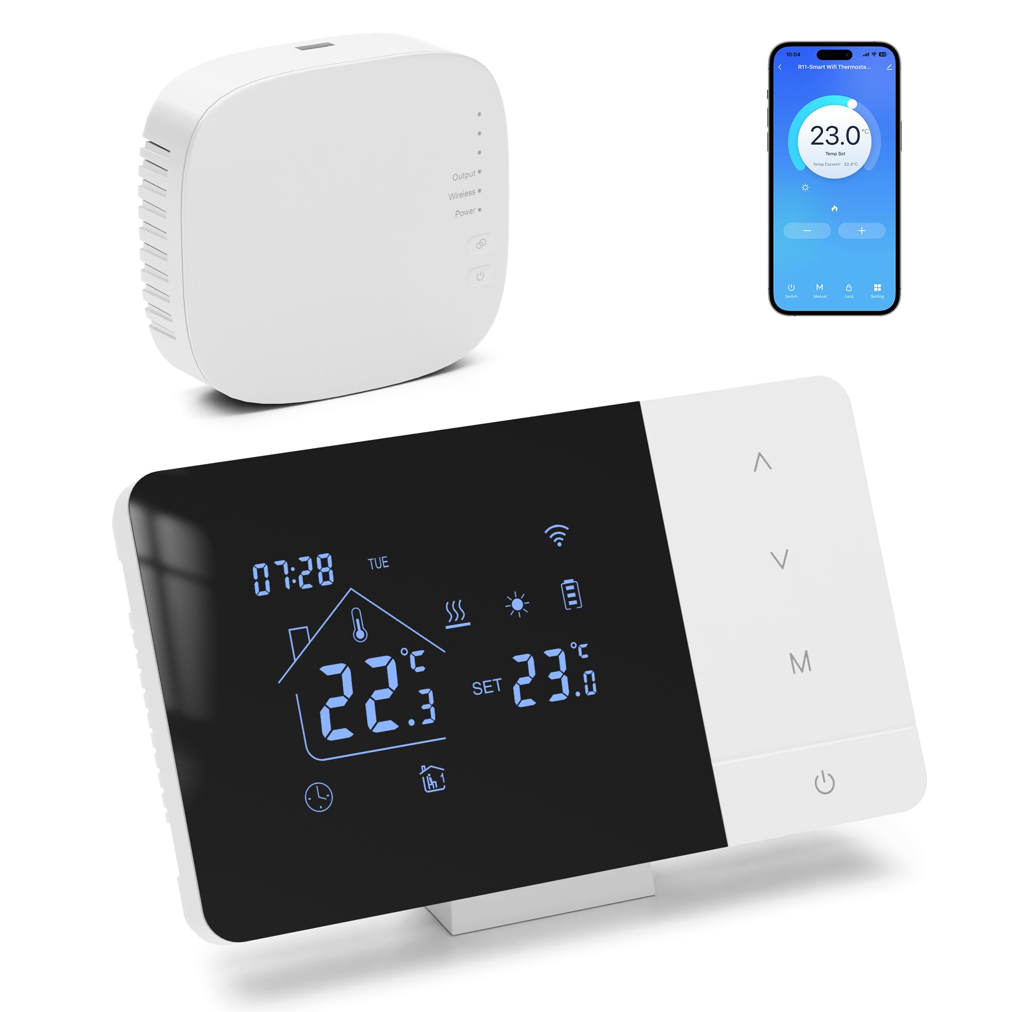 Termostato Wi-Fi para Caldera Inteligente Alimentado por batería, 3 A, Modelo 506X