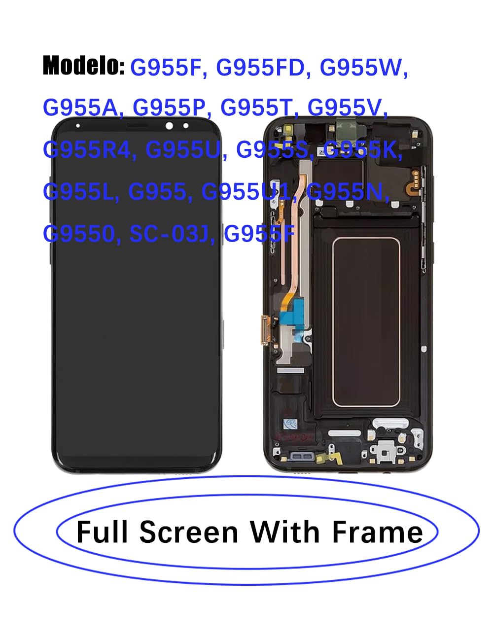 Display Schermo per Samsung S8+ Plus G955F G955W G955A TFT Nero con Cornice