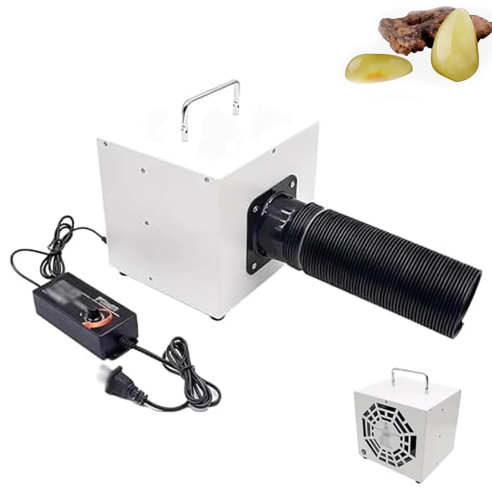Eiwitany Desktop Dust Extractor, Tabletop Grinding Polishing Vacuum Cleaner With Washable Reusable Filter For Carving & Polishing Work