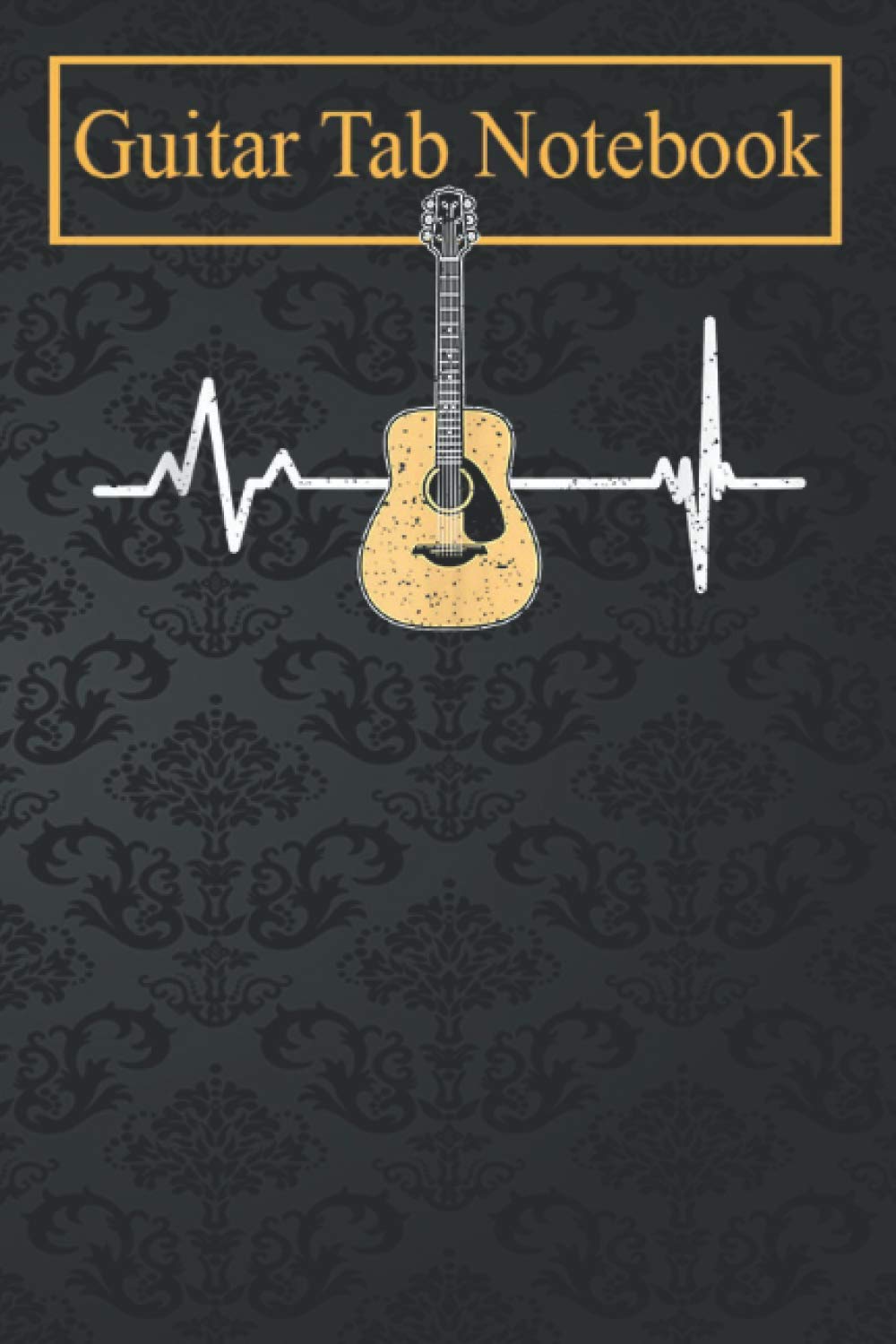 Guitar Notebook: Guitar Heartbeat - Acoustic Guitarist Blank Sheet Music For Guitar over 100 Pages With Chord Boxes