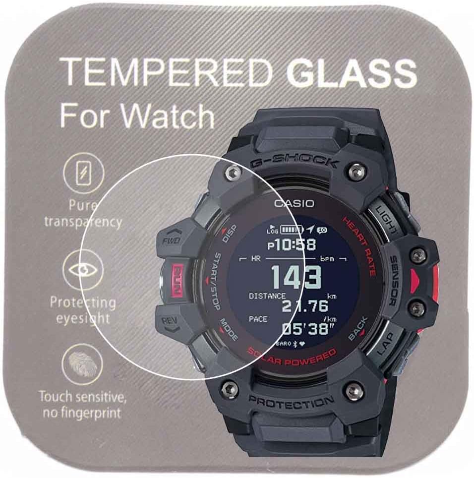 SINO-SKY [2-Pcs ] For Casio GBD-H1000 G shock Watch Screen Protector,2.5D Rounded Edges 9H Premium Real Tempered Glass Screen Protector Anti Scratch,Anti-fingerprint Bubble-free