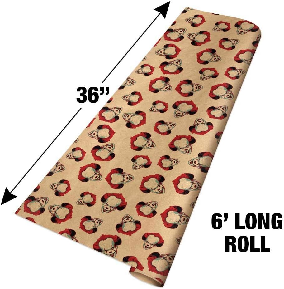 GRAPHICS & MORE IT Pennywise Come Home Premium Kraft Roll Gift Wrap Wrapping Paper