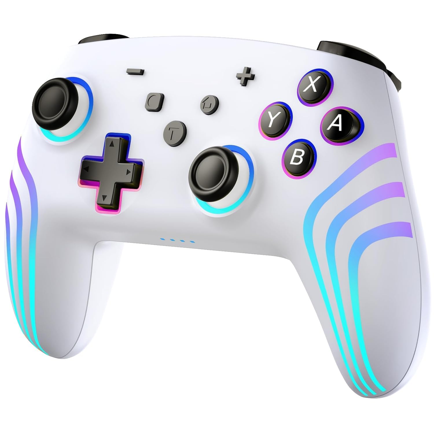 Gaming Controller with Hall Effect Trigger, Azonee Wireless Remote for Nintendo Switch/Lite/OLED/PC/for IOS/Android/for Steam, RGB LED, Turbo Function