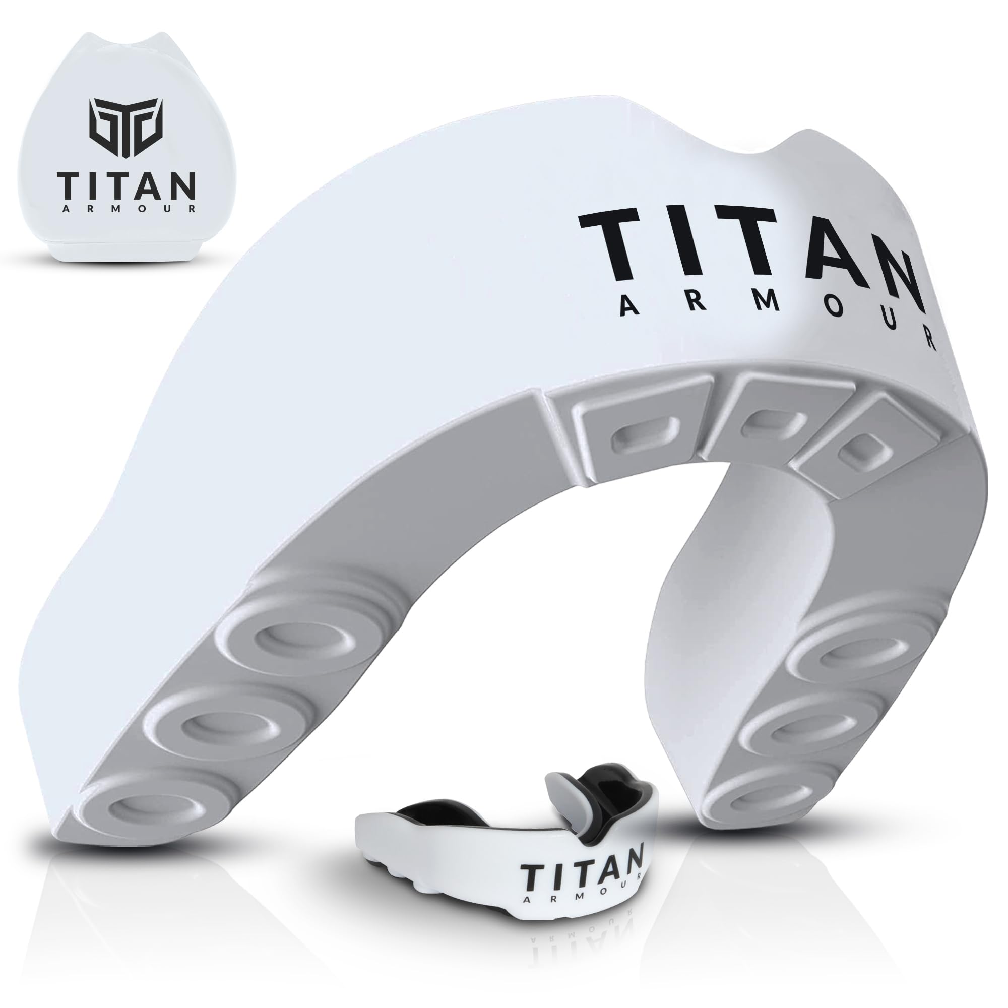 Gum Shield | Dual-Layer | Adults & Junior Custom-Fit Mouth Guard | Case Inc | Boil & Bite Mouthguard Boxing, Rugby, MMA, Hockey & All Contact Sports | UK Brand