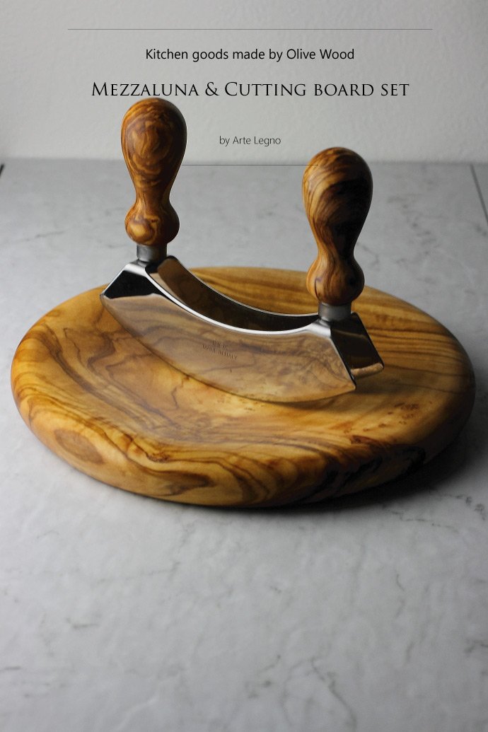 Amazon｜オリーブの木 メッツァルーナ & ボード セット アルテ