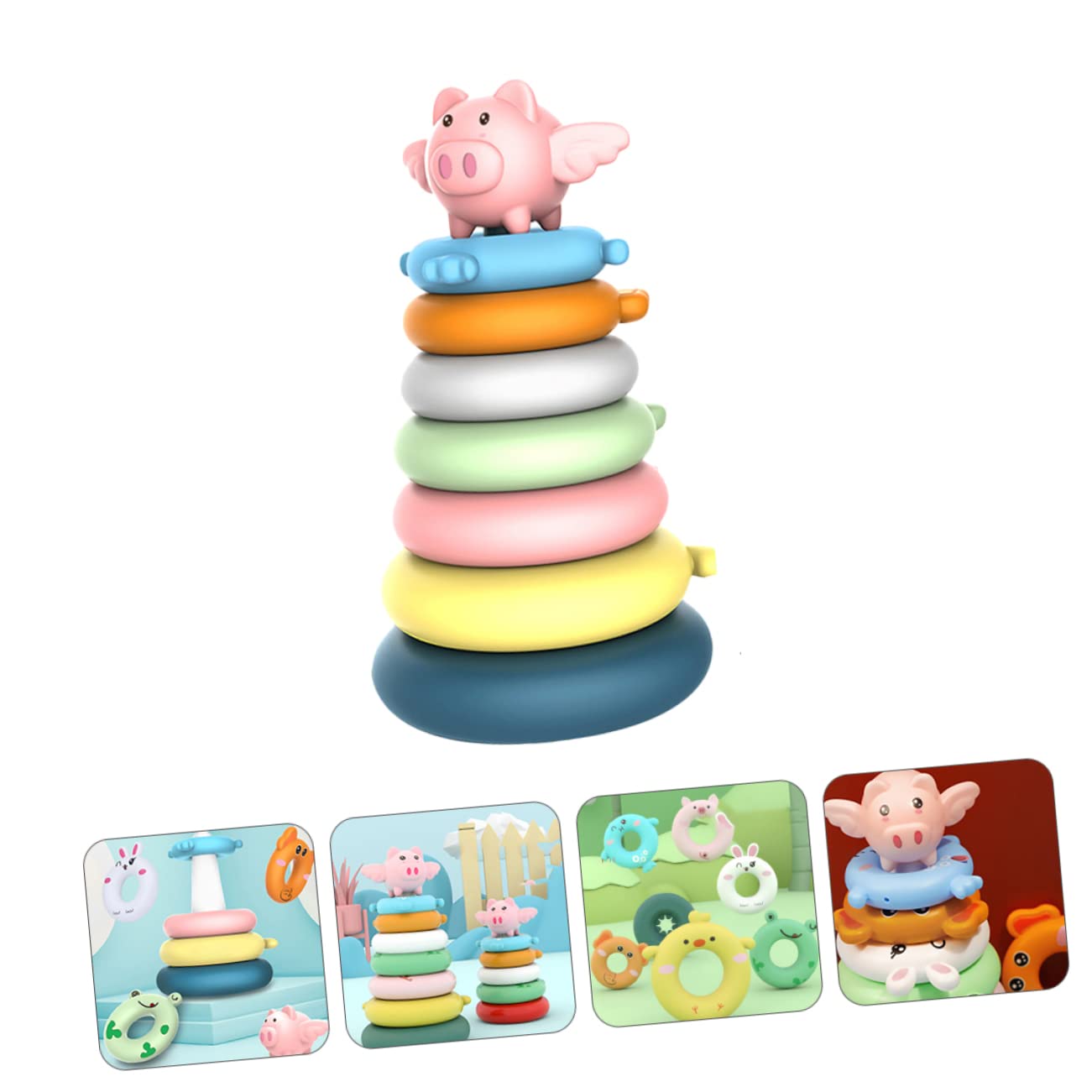 Juguete Educativo para Niños y Bebés de Plástico Bloques de Colores para Clasificación y Juego Imaginativo en Escenario Educativo