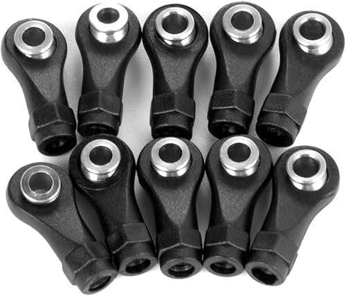 RCHUBAM 10 piezas M2.5 Junta de extremo de varilla de metal + soporte de cabeza de bola de plástico con rótula de aluminio para 1/18 TRX4M RC