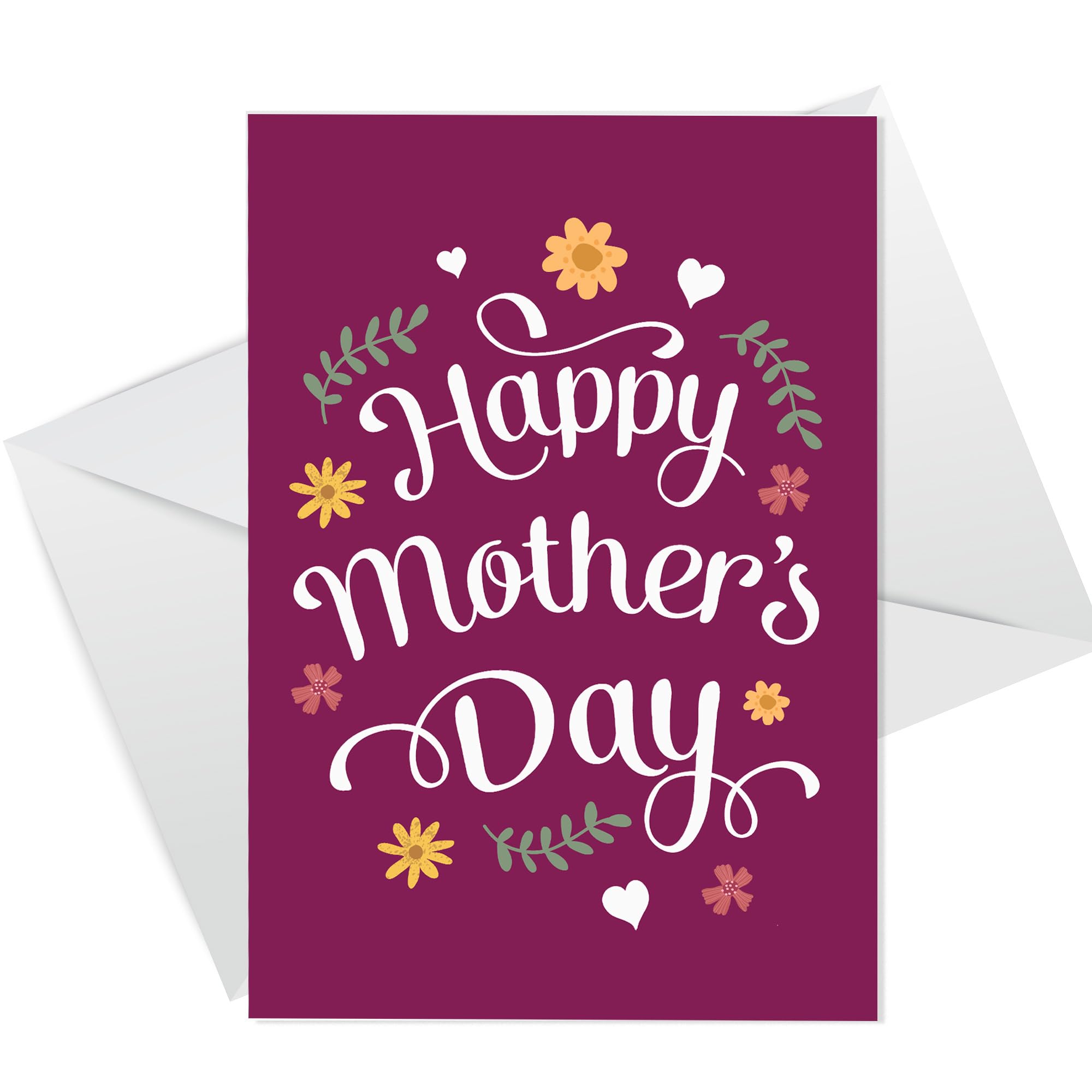 RED OCEAN Cute Mothers Day Card For Mum Auntie Nan Nanny Grandma, Card For Mothers Day, Mothers Day Card From Daughter Granddaughter, Mothers Day Card With Envelope