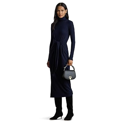 Lauren Ralph Lauren Tie Front Turtleneck Dress Women