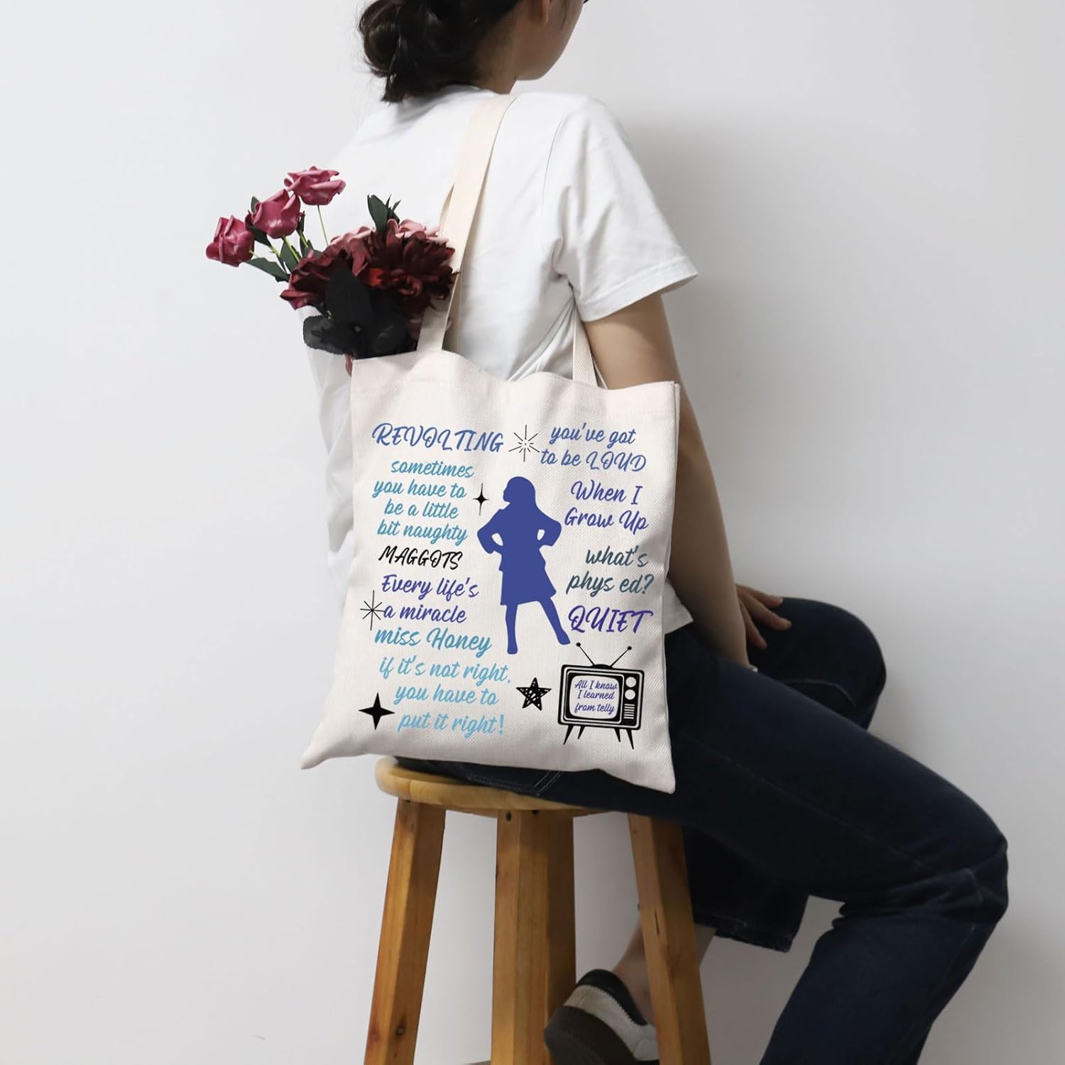 MNIGIU Musical Tote Bag The Musical Inspired Gift Musical Merch Musical Quote (Mat QuoteTote) - Image 5