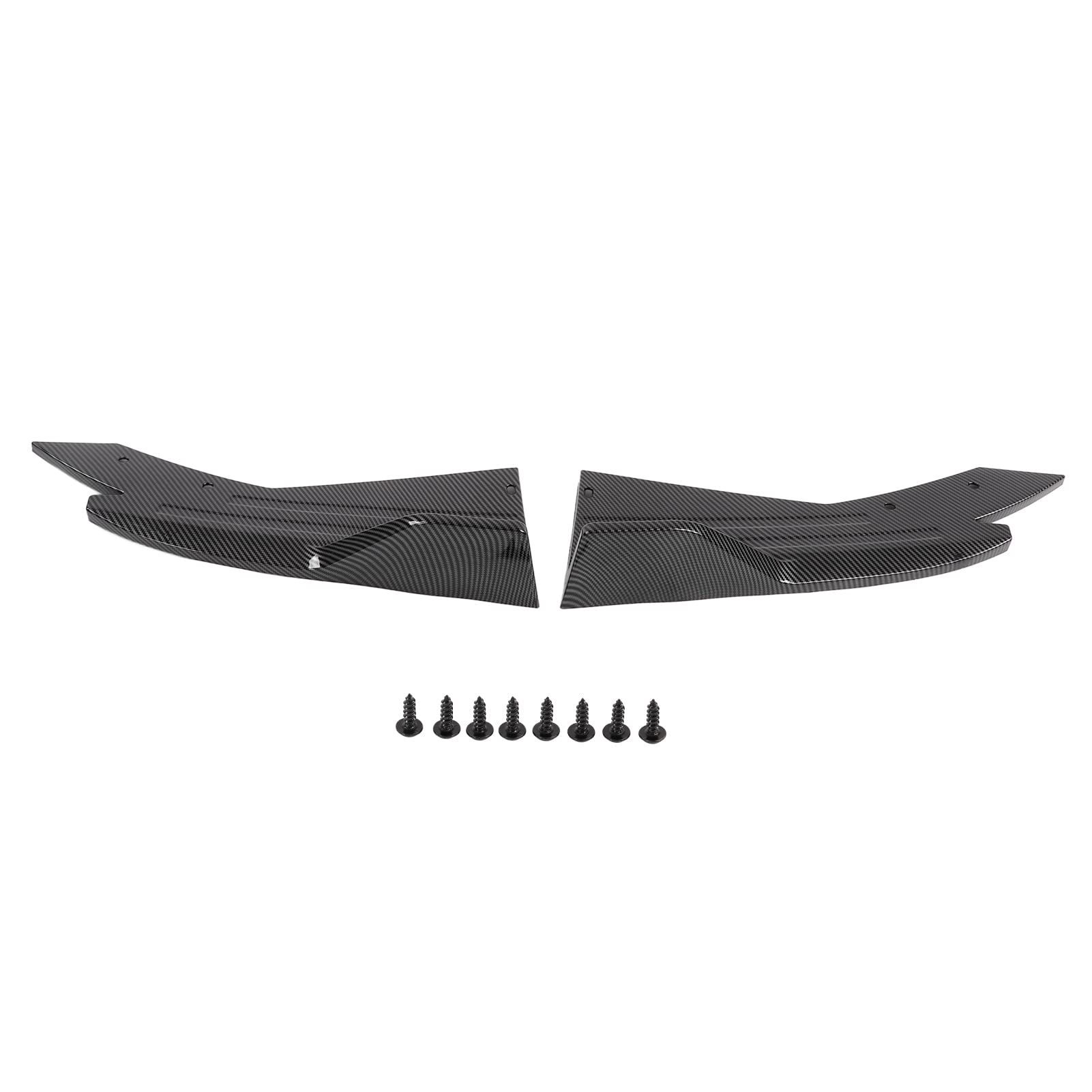 Heckspoiler Stoßfängerlippe Diffusor Splitter Canard Schutz ABS Carbon Fiber Style - Aerodynamisches Design, Robust & Universal für PKW