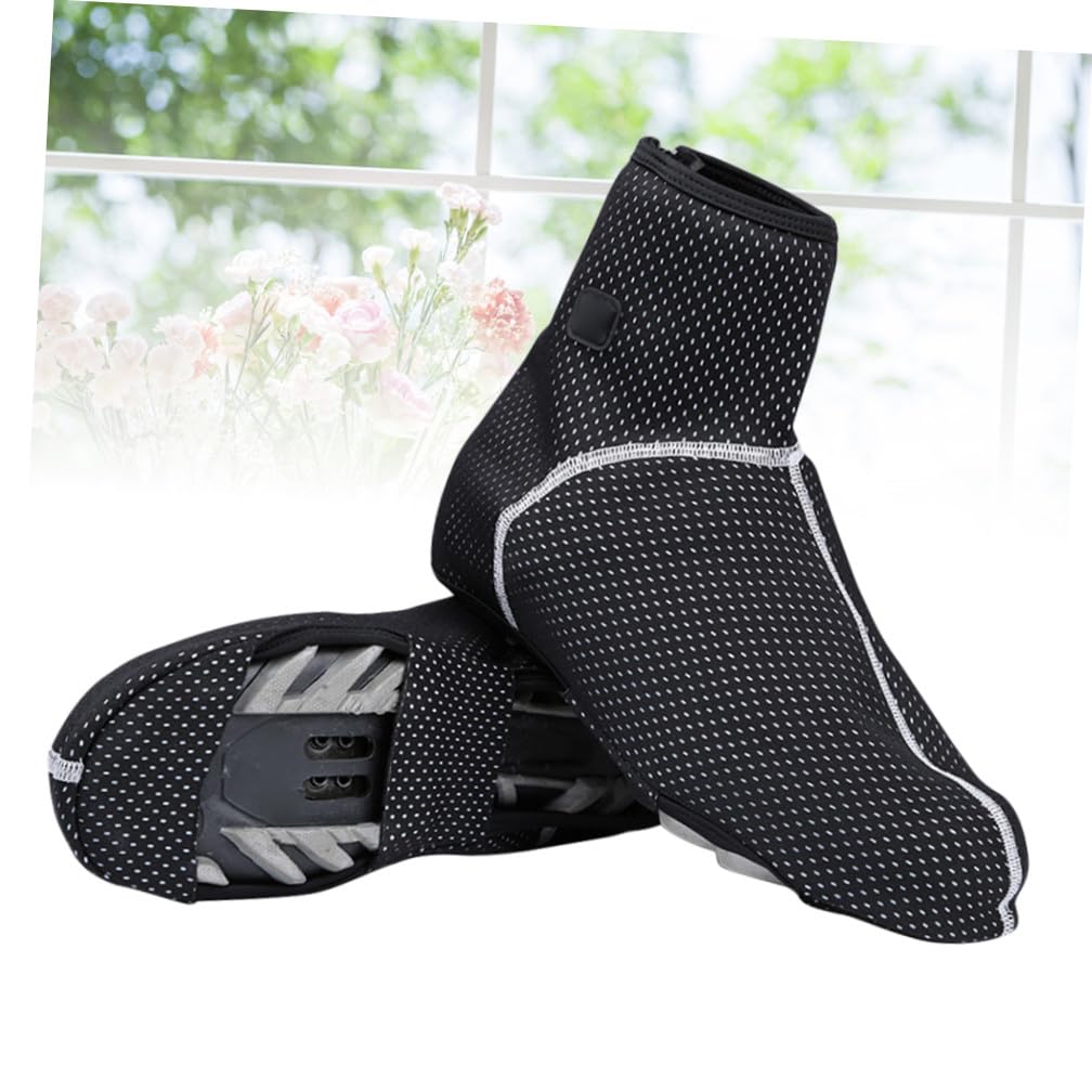 Sosoport Boots Botas 1 Par Cubrebotas De Otoño e Invierno Cubiertas De Zapatos De Lana Cubiertas De Zapatos Calientes s Exterior Zapatillas De Ciclismo A Prueba De Viento
