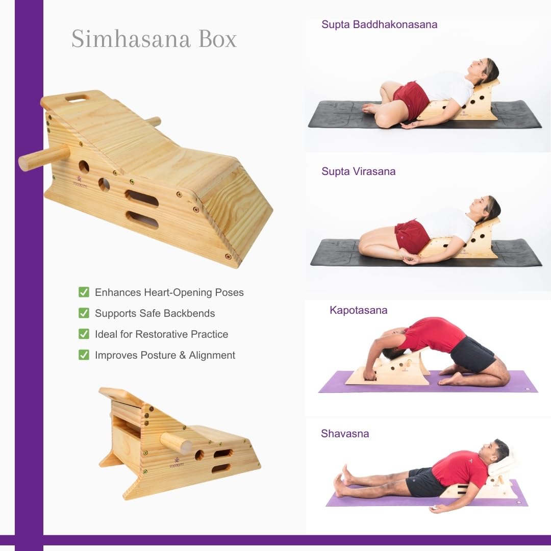 Amazon | Simhasana Box、Yoga Simhasana、アイアンガーヨガ小道具