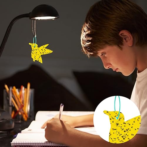 Miniatura 5 de Paquete de 12 trampas adhesivas, trampas para mosquitos para interiores y exteriores, trampas para moscas de frutas y hongos para mosquitos en